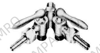 AIR COCK 2-WAY W/LEVER HANDLE, BRONZE MALE&HOSE END PT1/4