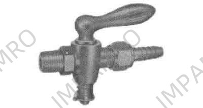 AIR COCK WITH LEVER HANDLE, BRONZE MALE&HOSE-END PT1/2