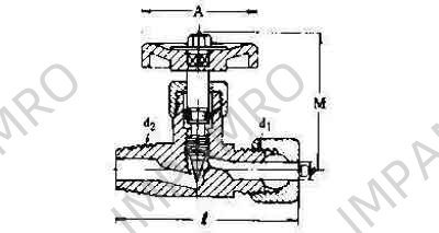 NEEDLE VALVE STRAIGHT BRASS, W/RING NUT&MALE END 10X3/8