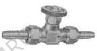 NEEDLE VALVE STRAIGHT BRASS, BOTH HOSE ENDS 8X1/4