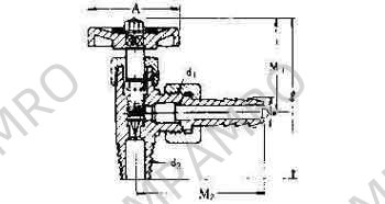 NEEDLE VALVE ANGLE BRASS, HOSE END&MALE THREAD 11X1/4