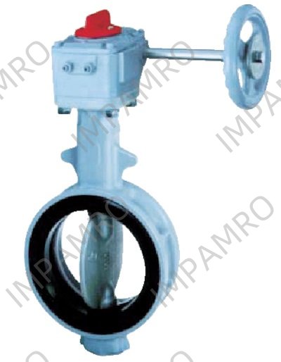 BUTTERFLY VALVE WAFER TYPE, W/WORM GEAR 10"