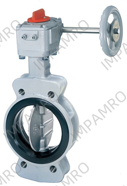 BUTTERFLY VALVE SEMI-LUGGED, W/WORM GEAR 8"