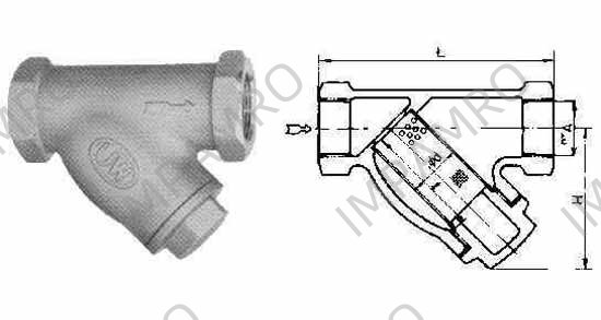 Y-STRAINER BRONZE SCREWED-END, 16KG-32A