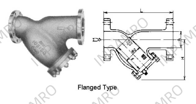 Y-STRAINER BRONZE FLANGED-END, 10KG-25A