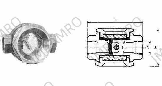SIGHT FLOW INDICATOR CAST IRON, FLAPPER TYPE SCREWED 40A