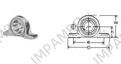 BEARING UNIT UCP-202, SHAFT DIAM 15MM