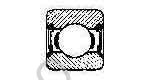 BALL BEARING SINGLE ROW, DEEP GROOVE NO.6206-2RS