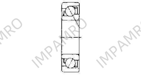 BALL BEARING SINGLE ROW, ANGULAR CONTACT NO.7203
