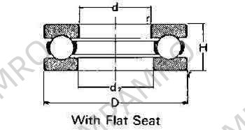 BALL BEARING SINGLE THRUST, WITH FLAT SEAT NO.51306