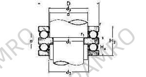 BALL BEARING DOUBLE THRUST, WITH FLAT SEAT NO.52206