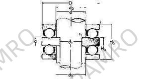 BALL BEARING DOUBLE THRUST, WITH FLAT SEAT NO.52316