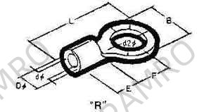 CABLE SHOE CLAMPING TYPE-R, NOMINAL SIZE 2.0-8