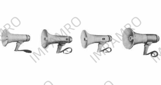 MEGAPHONE TRANSISTER 6W, DIA192XL318MM WITH SIREN