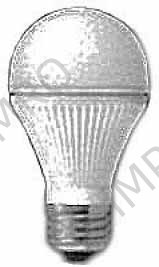 LAMP LED 4.1W (40W) 100V E-26, COOL WHITE
