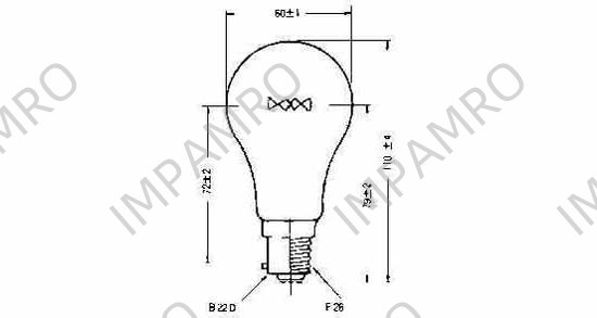 LAMP NAVIGATION B-22, 220V 40W