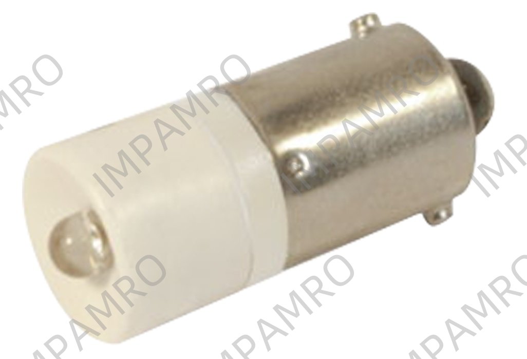 LAMP INDICATOR SINGLE LED BA9S, 10X24MM 12VOLT YELLOW