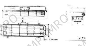 FL CEILING LIGHT WATERTIGHT, W/GUARD 100/115V KGW401 40WX1
