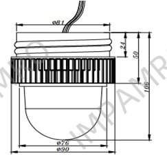 REPLACEMENT LED MODULE CLEAR, 24V DC 10W