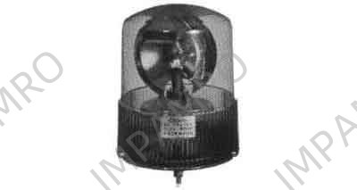 ROTARY LIGHT WARNING YELLOW, DC 12V 40W POLYCARBONATE