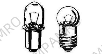 FLASHLIGHT BULB FLANGE BASE, 4.8V 0.5AMP