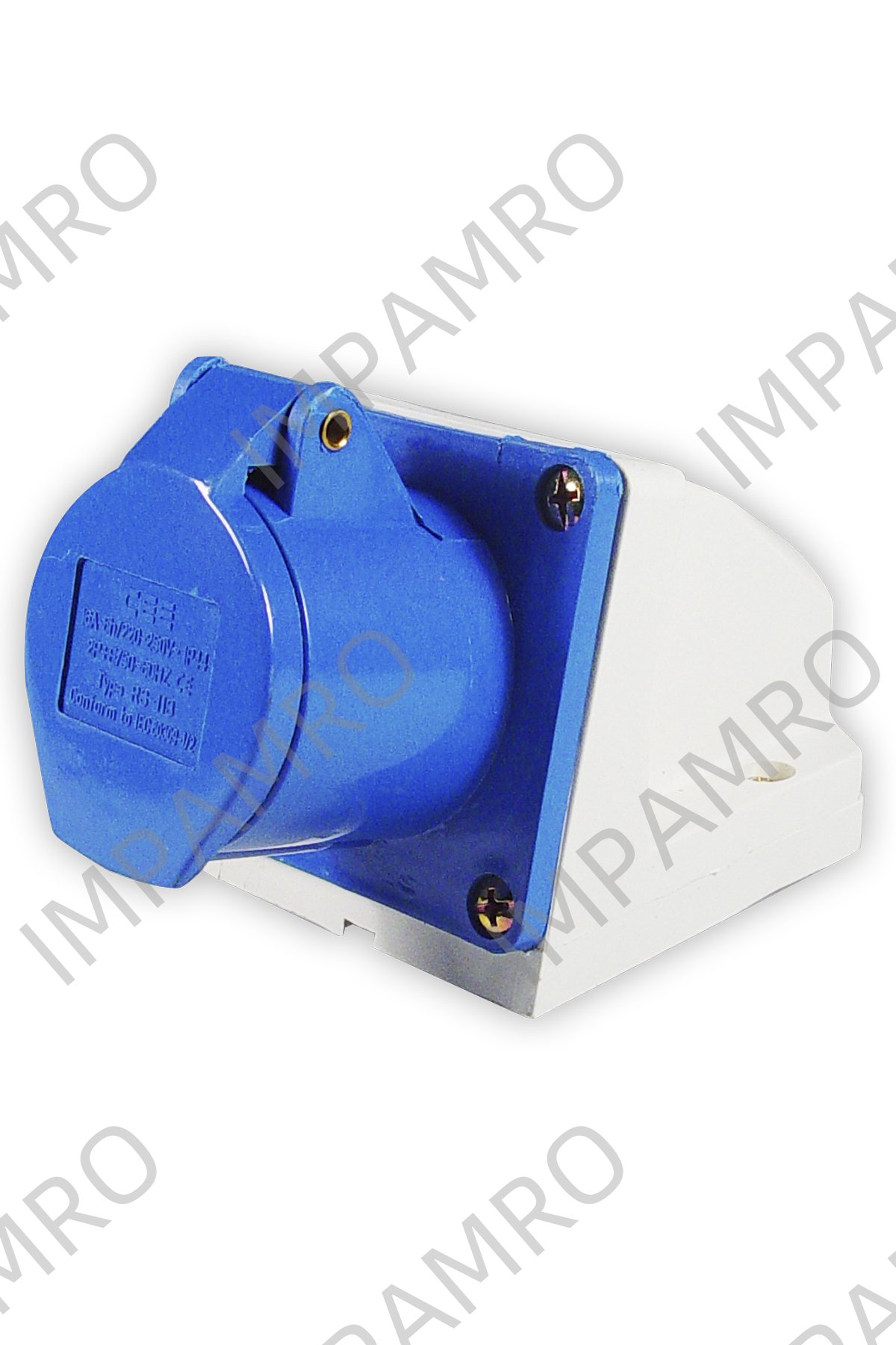RECEPTACLE CEE AC220V BLUE 4P, 16AMP 9H IP44