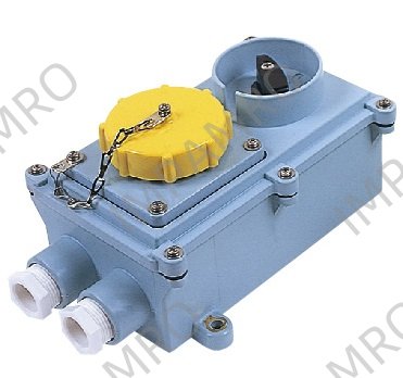 RECEPTACLE W/T IEC TYPE W/LOCK, 2P+E AC100-130V YELLOW RSIL2-2