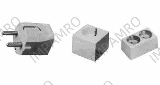 RECEPTACLE DOUBLE 2-ROUND PIN, SIEMENS NWT