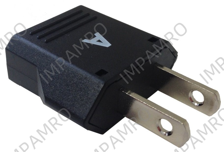 ADAPTOR 2-FLAT PIN (A) PLUG &, 2-ROUND PIN(B/C/SE) RECEPTACLE