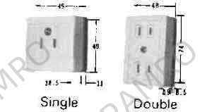 RECEPTACLES CABIN SURFACE TRIPLE JIS 125V, 15A