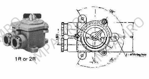 SWITCH ROTARY SMALL WATERTIGHT, TYPE#1R CAST-IRON