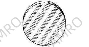 PORTHOLE GLASS FROST, 262MM DIAMX15MM THICK