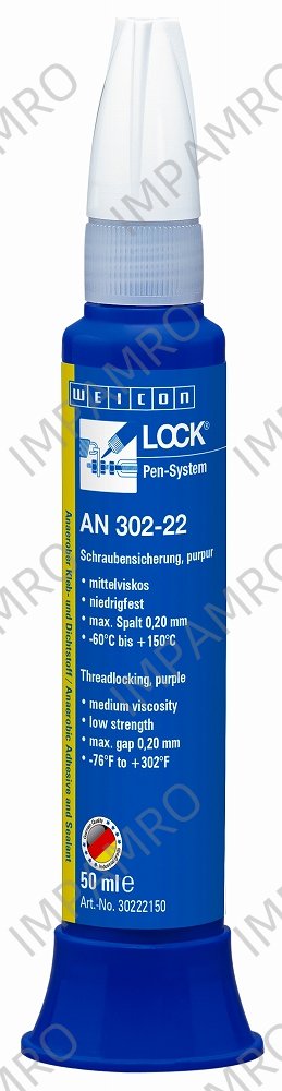 ADHESIVE ANAEROBIC THREADLOCK, WEICON AN302-22 50ML