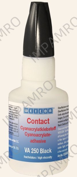 ADHESIVE CONTACT CYANOACRYLATE, WEICON VA 250 BLACK 60GRM