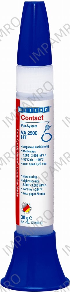 ADHESIVE CONTACT CYANOACRYLATE, WEICON VA 2500HT 30GRM