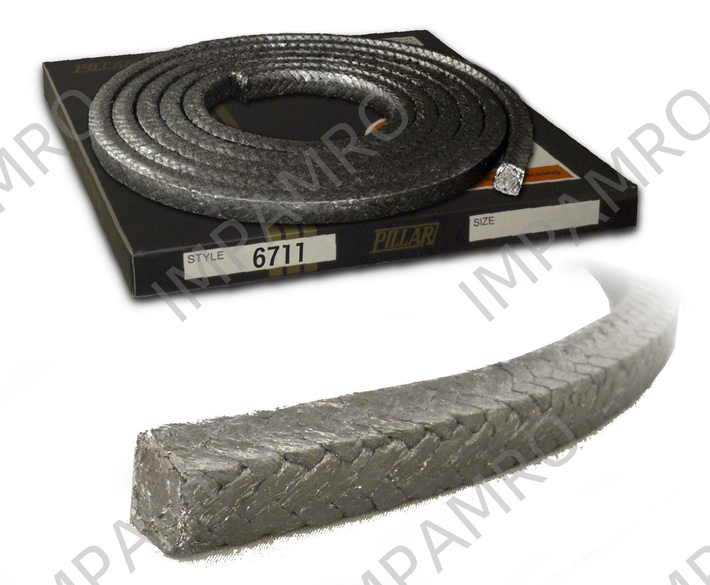 PACKING NON ASBESTOS HI-TEMP, HI-PRESSURE #6711 12.5MMX3MTR