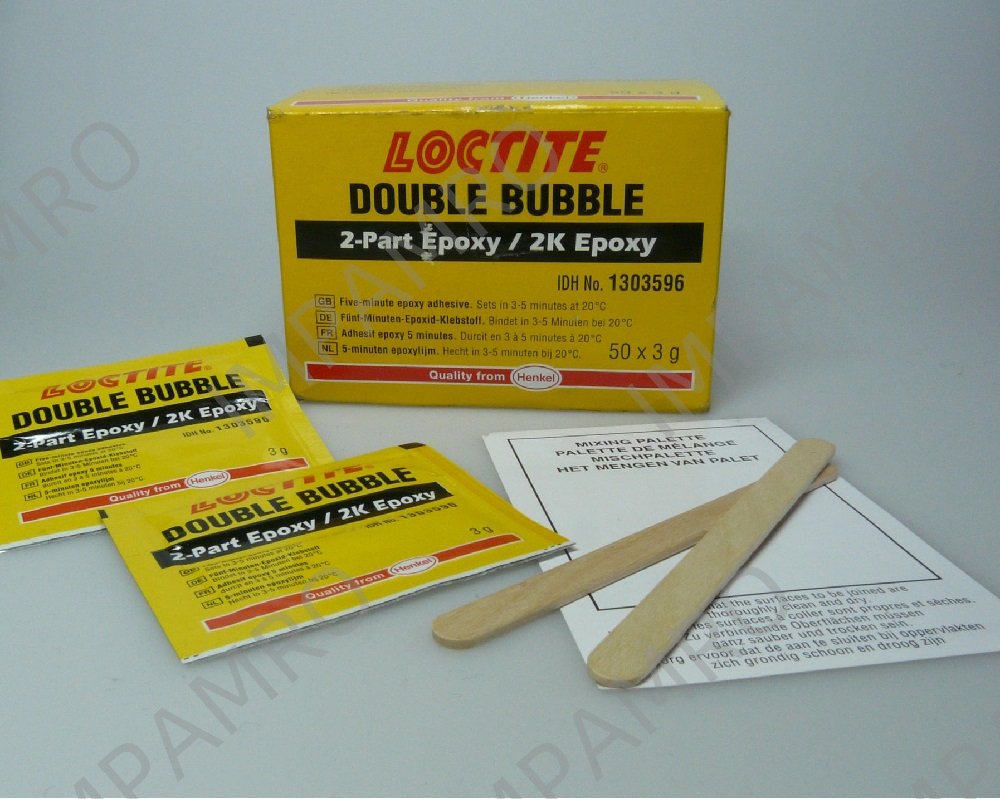 812153 ADHESIVE EPOXY DOUBLE BUBBLE, LOCTITE CLEAR 3GRM