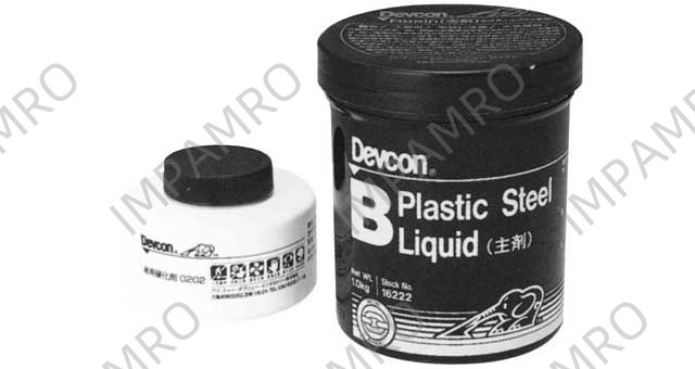 812257 PLASTIC STEEL LIQUID DEVCON-B, 4LBS