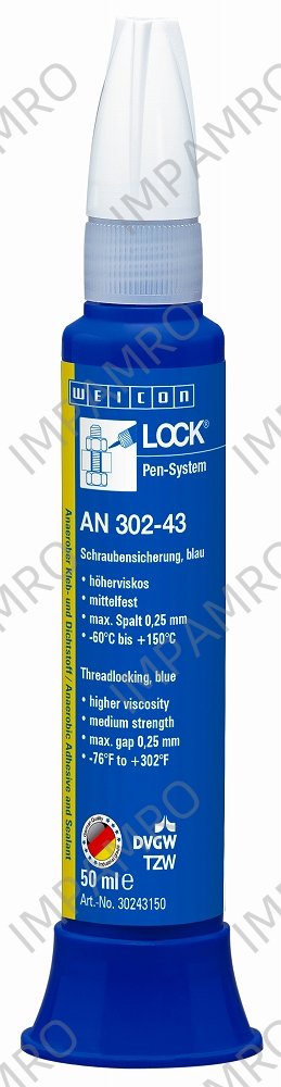 812913 ADHESIVE THREAD LOCKING HIGHER, VISCOSITY WEICON AN302-43 50ML