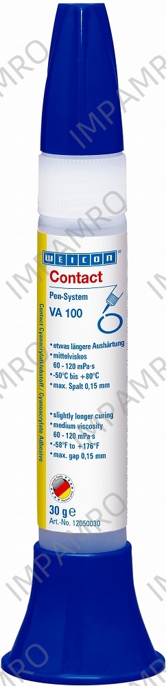 812928 ADHESIVE CONTACT CYANOACRYLATE, WEICON VA 100 30 GRM