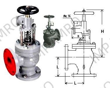 VALVE SHUT-OFF EMERGENCY ANGLE, JIS 16K PNEUMATIC ESA-25