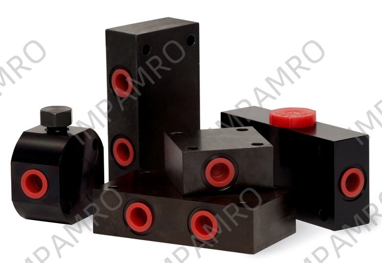 BLOCK PORTING STEEL 5 WAY, G1/4 FEMALE THREAD 300MPA