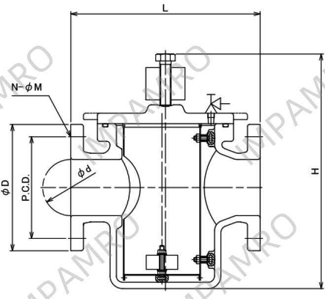 WATER FILTER CAN CASTING STEEL, NOM DIA 80MM FLANGE DIA 180MM
