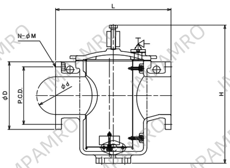 WATER FILTER CAN CASTING STEEL, NOM DIA 131MM FLANGE DIA 235MM