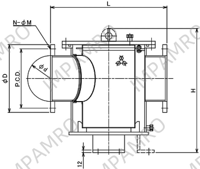 WATER FILTER CAN CASTING STEEL, NOM DIA 300MM FLANGE DIA 430MM