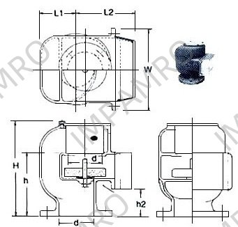 AIR PIPE HEAD GRAY IRONCASTING 530N-100 100MM DIAM
