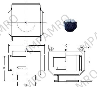 AIR PIPE HEAD GRAY IRONCASTING 53NS-400 380MM DIAM
