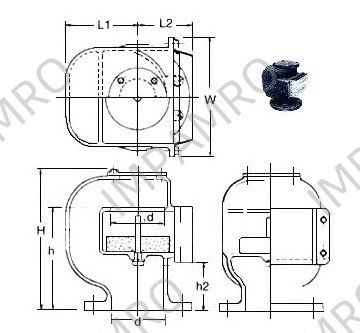 AIR PIPE HEAD GRAY IRONCASTING 53BN-100 100MM DIAM