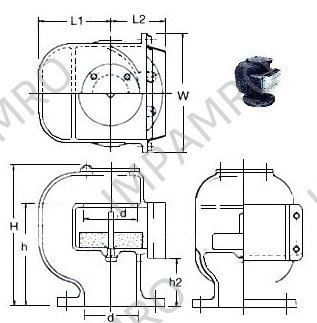 AIR PIPE HEAD GRAY IRONCASTING 53BN-150 150MM DIAM