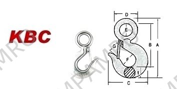 STAINLESS EYE HOOK